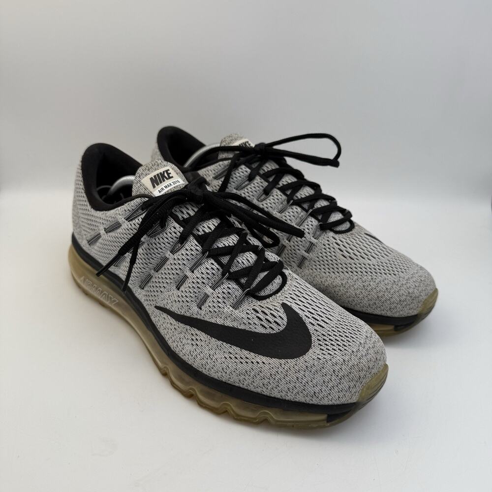 Nike Air Max 2016 Oreo 806771-101 Men's Running Shoes White Gray Black Size 11